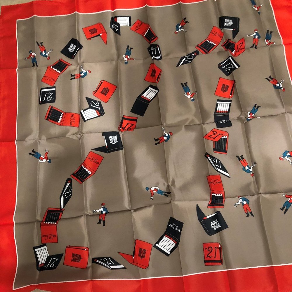 Vintage “21” Club New York Scarf